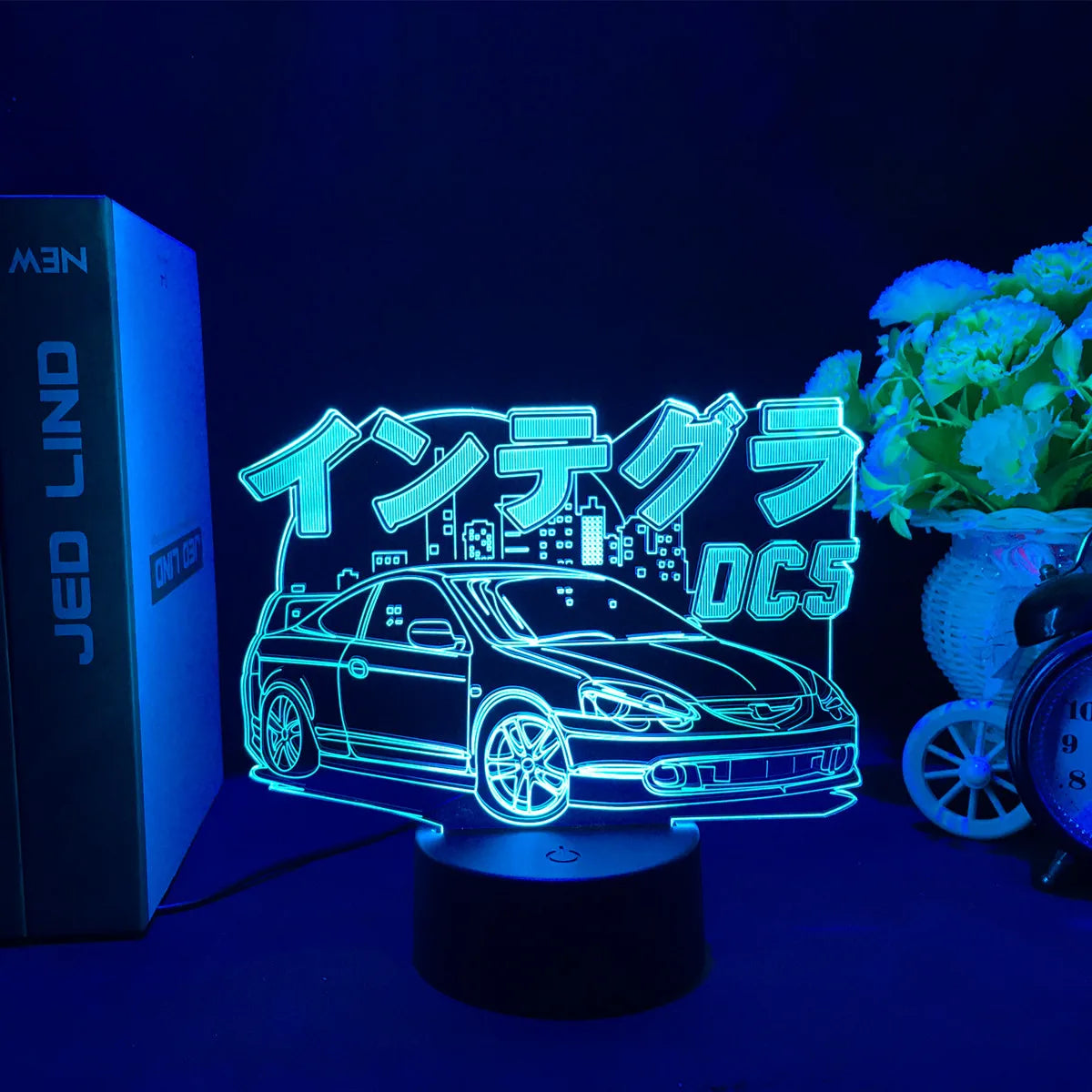 3D Jdm Caars - Touch Sensor LED Nightlight for Car Maniac' Bedroom,Desk decore'