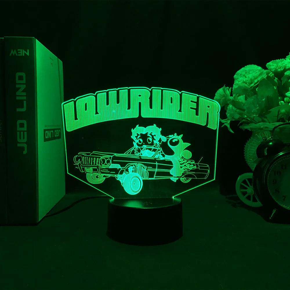 3D Jdm Caars - Touch Sensor LED Nightlight for Car Maniac' Bedroom,Desk decore'
