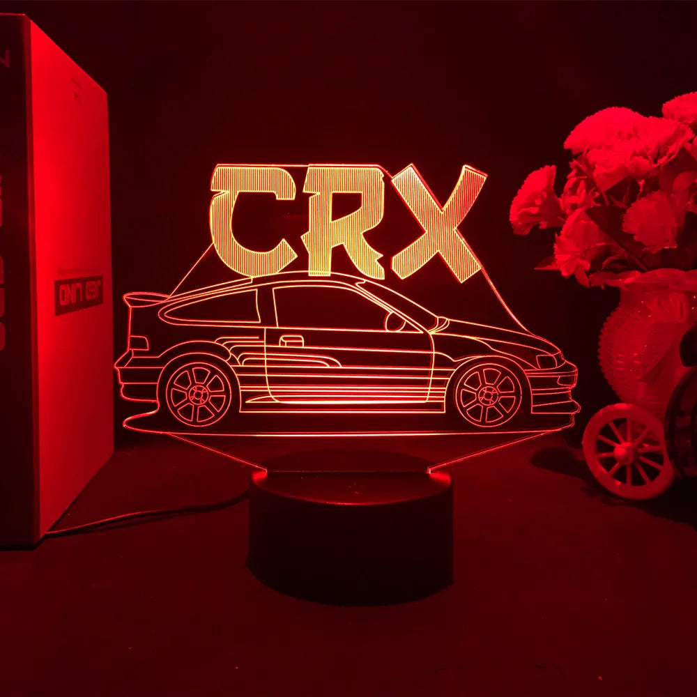 3D Jdm Caars - Touch Sensor LED Nightlight for Car Maniac' Bedroom,Desk decore'