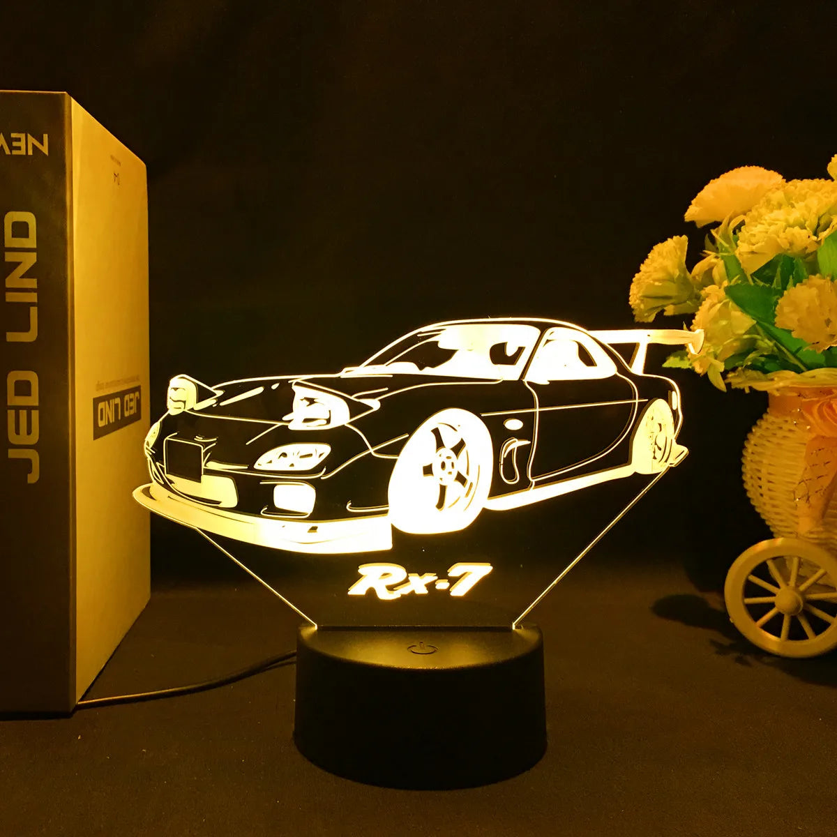 3D Jdm Caars - Touch Sensor LED Nightlight for Car Maniac' Bedroom,Desk decore'