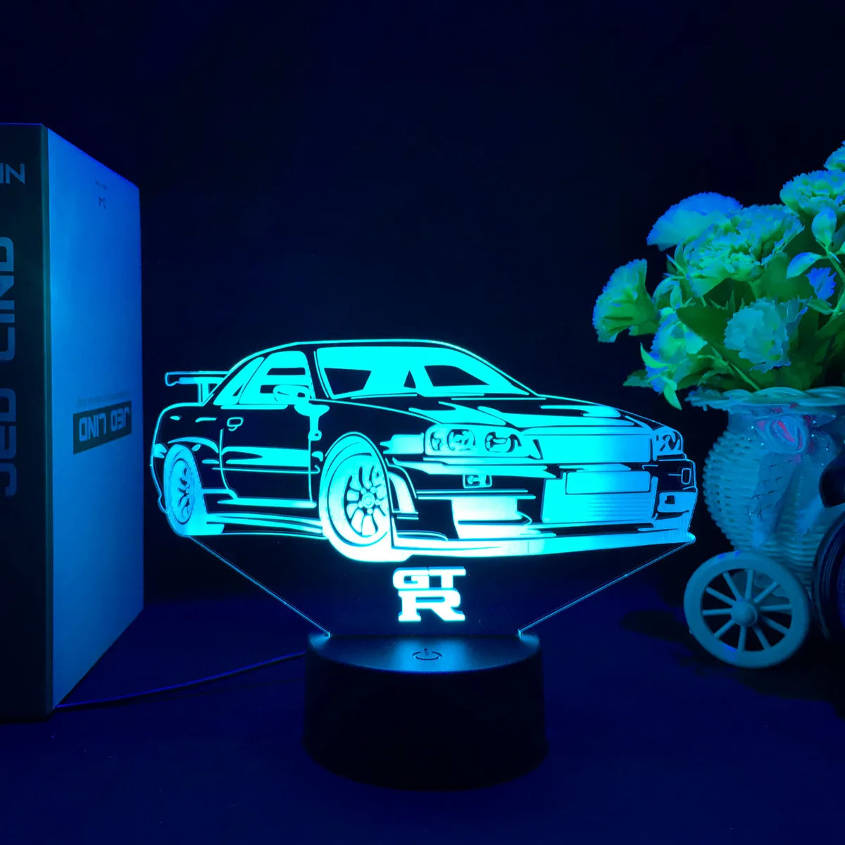 3D Jdm Caars - Touch Sensor LED Nightlight for Car Maniac' Bedroom,Desk decore'