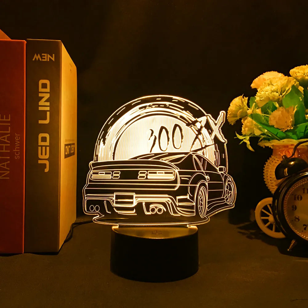 3D Jdm Caars - Touch Sensor LED Nightlight for Car Maniac' Bedroom,Desk decore'