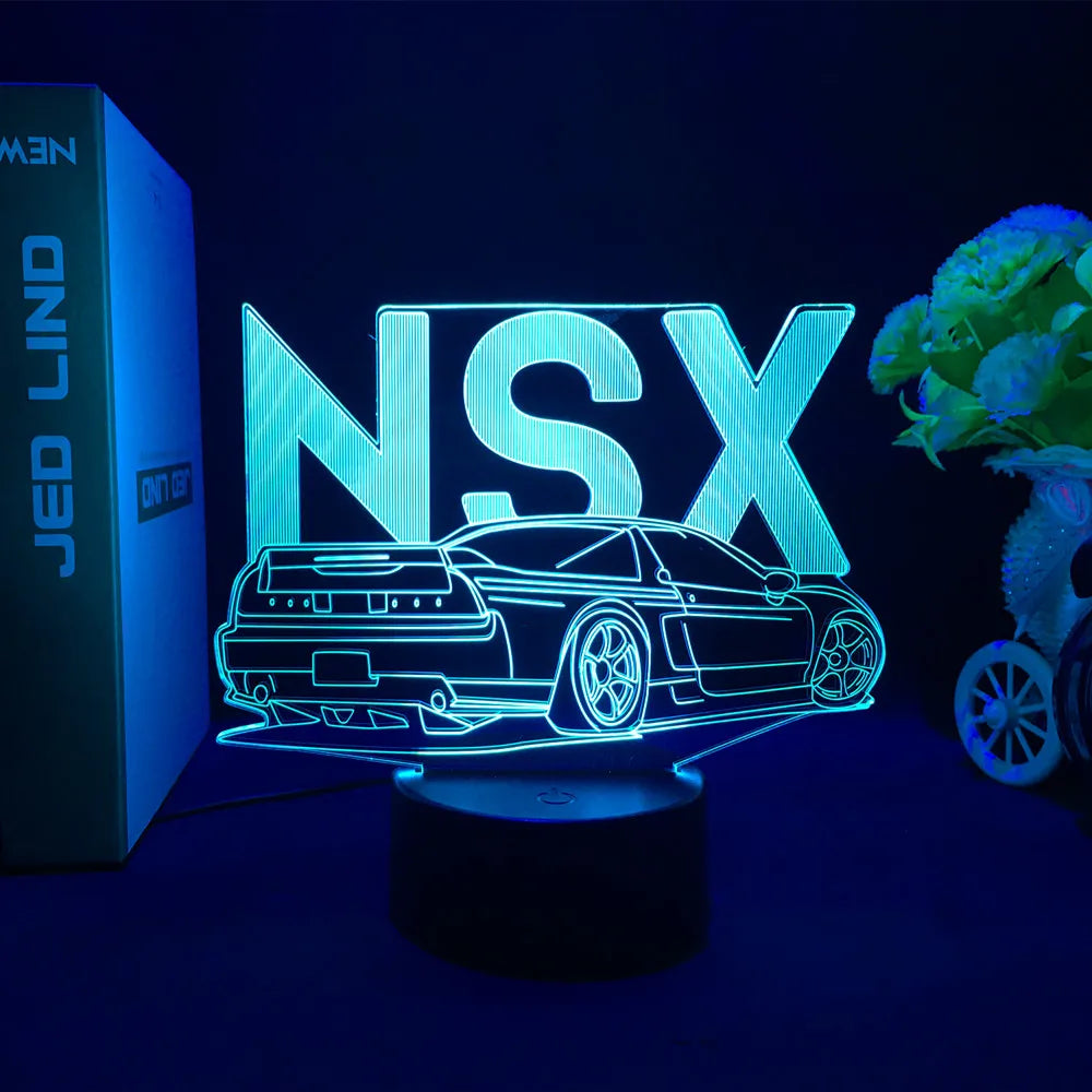 3D Jdm Caars - Touch Sensor LED Nightlight for Car Maniac' Bedroom,Desk decore'