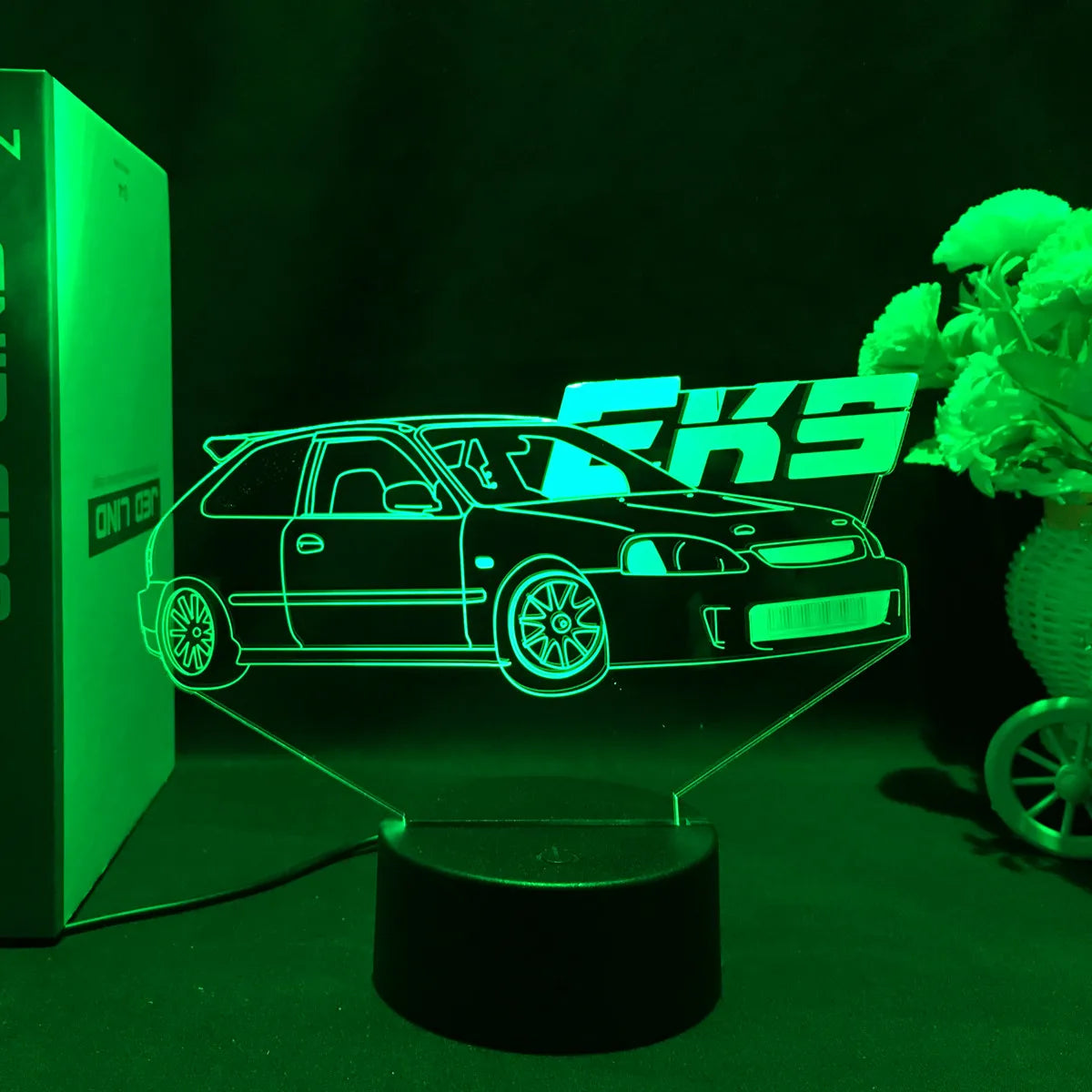 3D Jdm Caars - Touch Sensor LED Nightlight for Car Maniac' Bedroom,Desk decore'