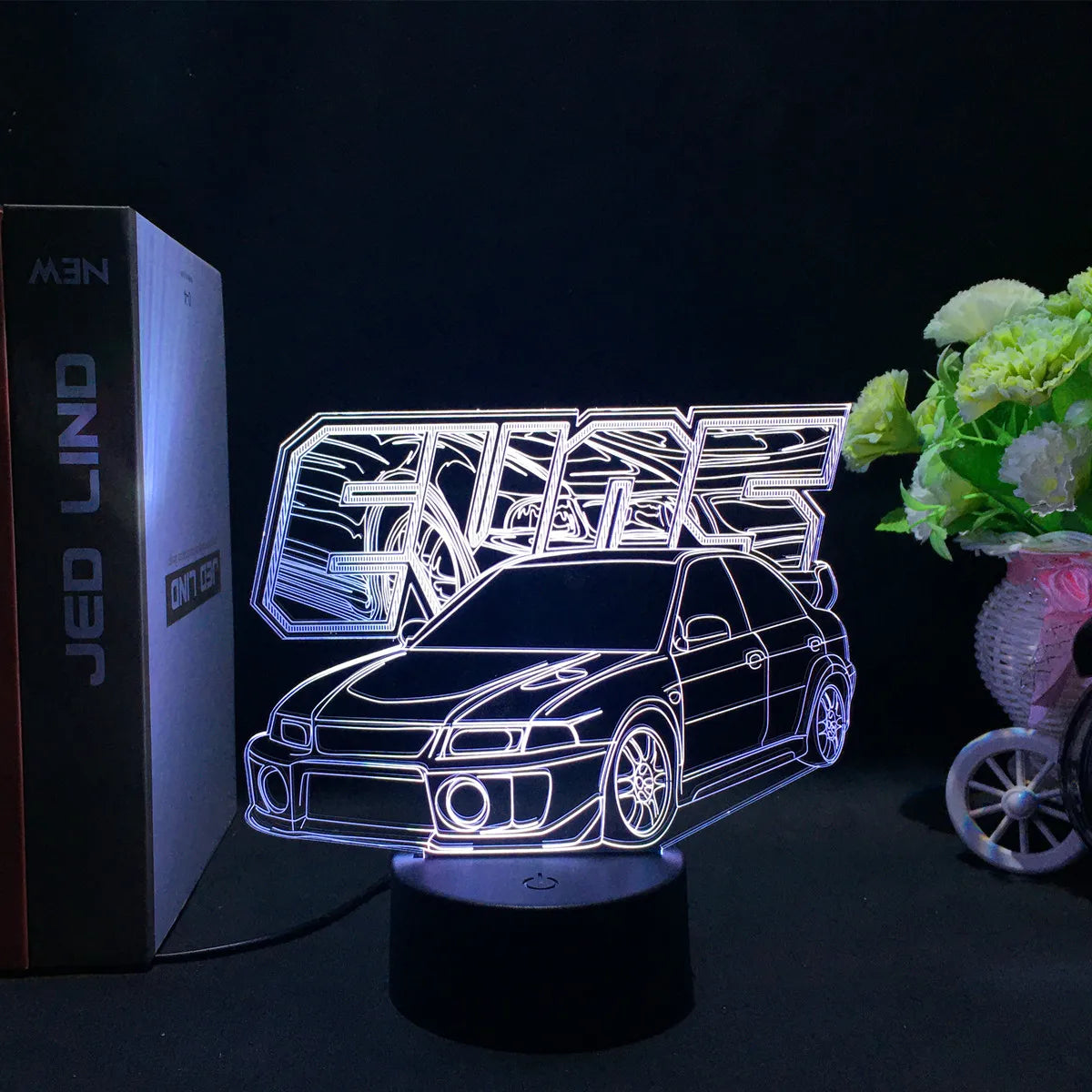 3D Jdm Caars - Touch Sensor LED Nightlight for Car Maniac' Bedroom,Desk decore'