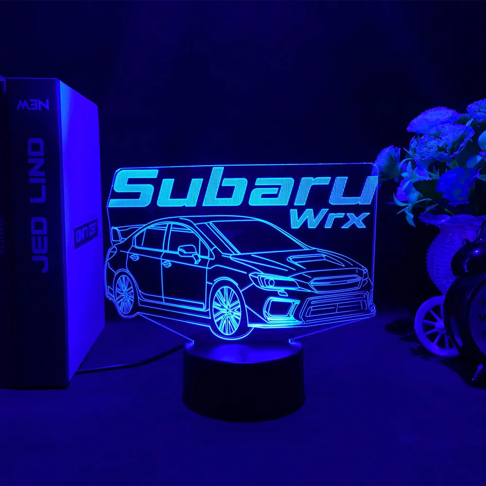 3D Jdm Caars - Touch Sensor LED Nightlight for Car Maniac' Bedroom,Desk decore'