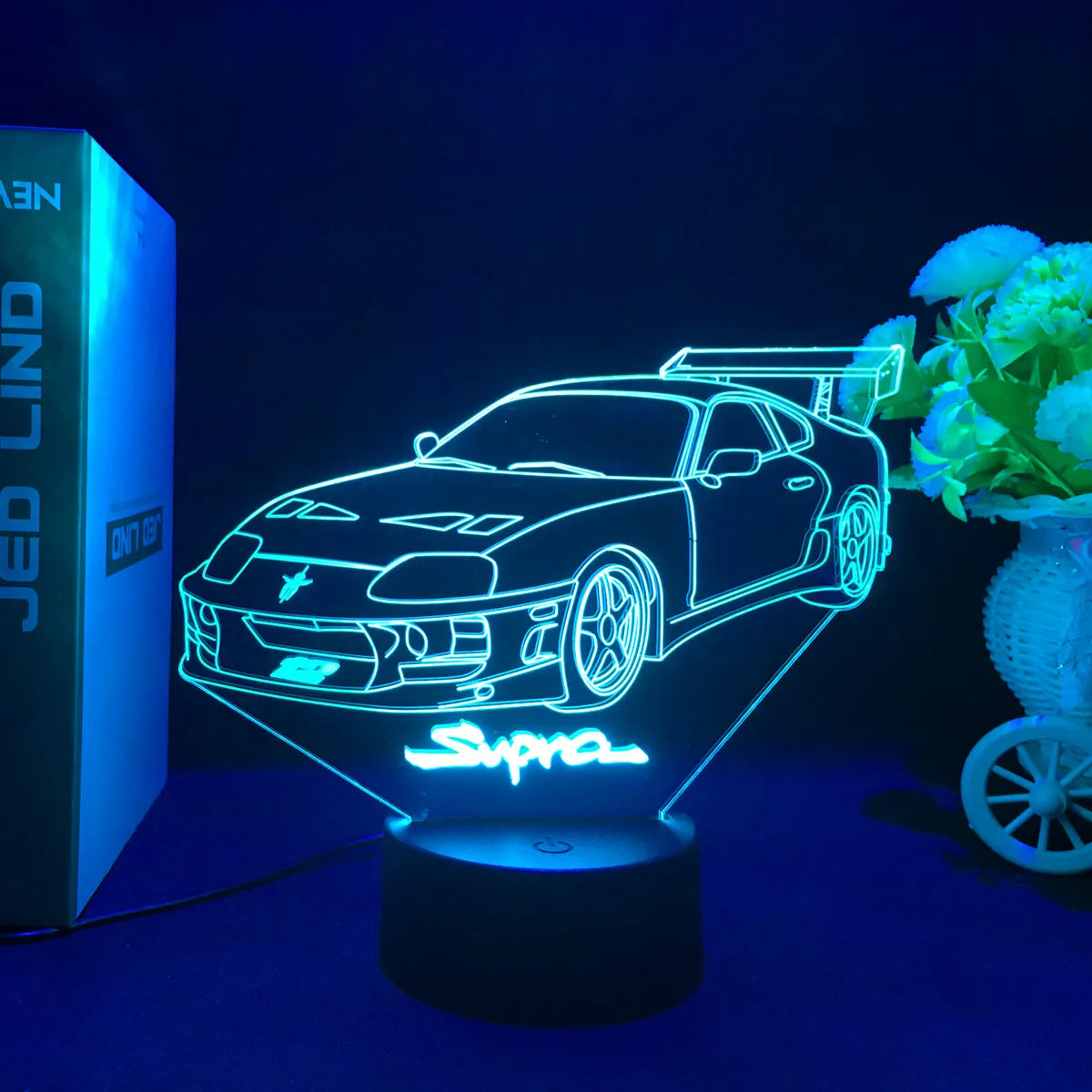 3D Jdm Caars - Touch Sensor LED Nightlight for Car Maniac' Bedroom,Desk decore'
